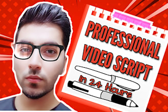 be your professional script writer for youtube videos