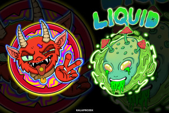 make awesome psychedelic logo
