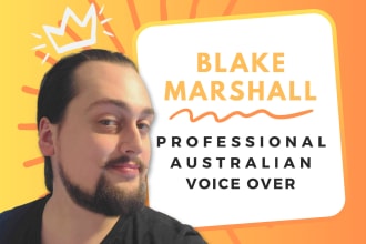 record professional high quality male australian voice over