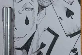 make an anime sketch for you