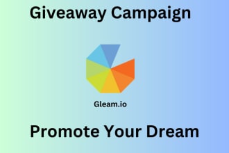 setup giveaway campaign on gleam for your product or brand,offer etc