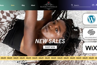 design redesign squarespace or wix website or webstore