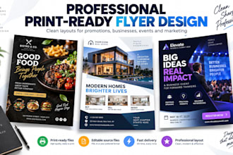 design a professional print ready business flyer