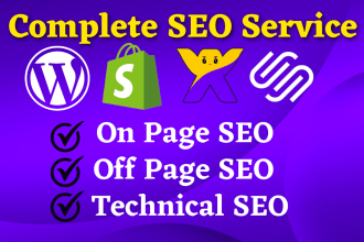 do complete SEO services for wordpress, shopify, wix and squarespace