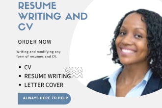 write a professional resume and cover letter