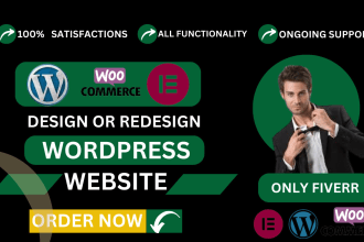 design responsive wordpress website, ecommerce, woocommerce website design