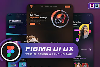 Review  design figma website ui ux and landing page UI