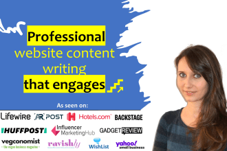 write SEO website content and landing page copy