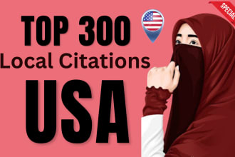 do 300 USA local citations and directory submission for local SEO ranking