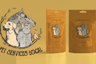 create handdrawn animal logo design
