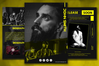 design electronic press kit, epk, media kit, one sheet, flyer