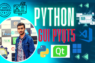 create a custom python gui app using pyqt5, tkinter and pyside6