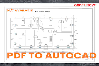 convert pdf to autocad and pdf to cad and redraw floor plans