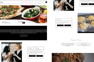 do restaurant website, food website with online ordering, menu and food delivery