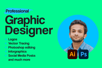professional graphic design in adobe illustrator, photoshop