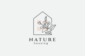 make simple flower logo, feminine, botanical, design