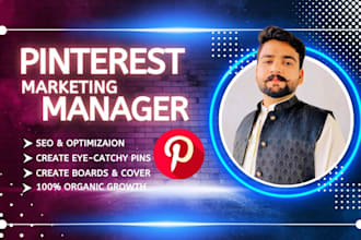 be your pinterest manager and marketing expert