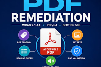 remediate pdfs for wcag aa, section 508 and PDF ua