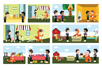 create unique and fun illustration for children and baby