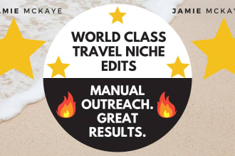 do world class niche edit link insertions for the travel industry