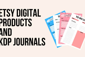 do journal designs, printables, etsy digital planner, KDP covers