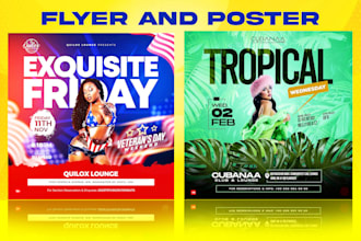 design a birthday, nightclub, concert, event or party flyer