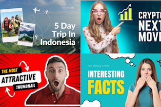 design  professional and awesome youtube thumbnail