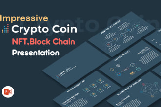 design impressive crypto, blockchain, nft and bitcoin powerpoint presentation