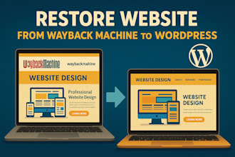 restore any website from wayback machine to wordpress