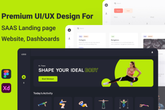 design UI UX for website, webapp, landing page, saas, dashboard