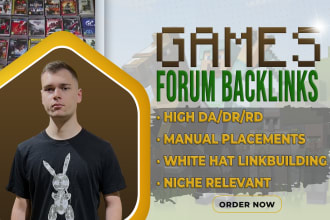 do premium gaming backlinks on games niche forums