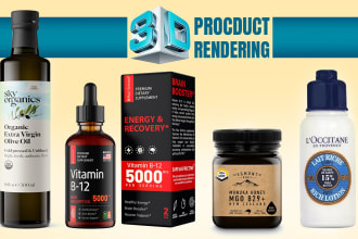 do 3d product rendering and photorealistic mockups