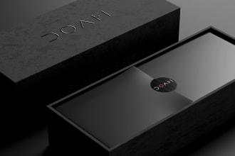 design the best product box, bottle label with mockup