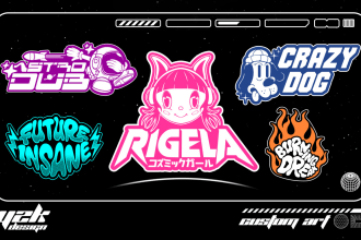 custom y2k logo streetwear style for your clothing brand