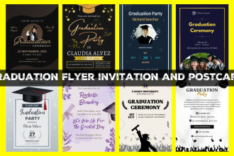 create back to school flyer or graduation party flyer