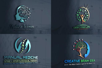 create mental health, clinic, pharmacy attractive coaching and counseling logo