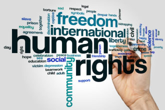 write a quality human rights article