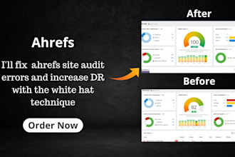 fix ahrefs site audit errors and increase DR with white hat techniques
