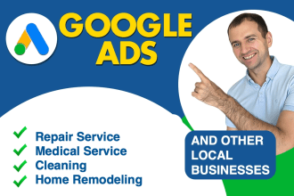 set up ads for restaurant, repair, cleaning, remodeling businesses