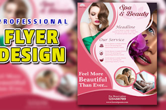 design a professional one page full color flyer and poster