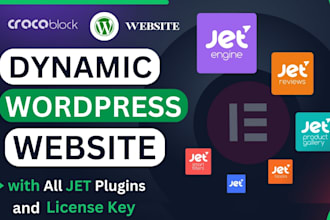 build dynamic wordpress website landing page by crocoblock jet engine elementor