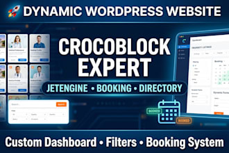 build advanced dynamic wordpress website with crocoblock jetengine elementor pro