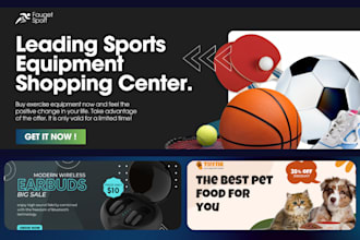 do shopify header, website banner and facebook cover