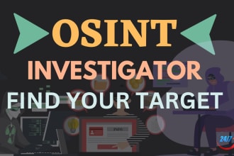 be your private investigator, osint expert, detective, and background checker