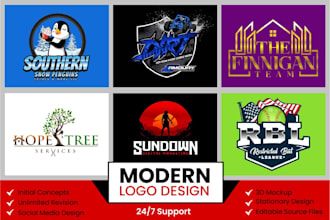 design modern business logo fast delivery