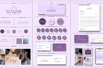 design signature hand drawn logo and complete branding kit for you