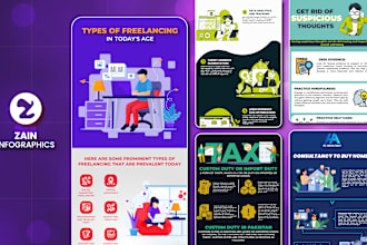 design creative infographics, flowcharts and diagrams