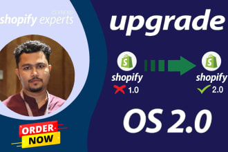 upgrade shopify theme to os 2 0