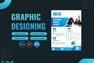 design creative website banner, slider, and header