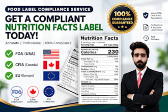 provide you fda nutrition fact label